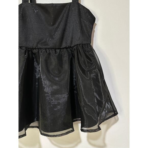 English Factory Dressy Black Tank Top Sz Small NWT Sparkle Ruffled Tulle Bottom - Picture 7 of 14